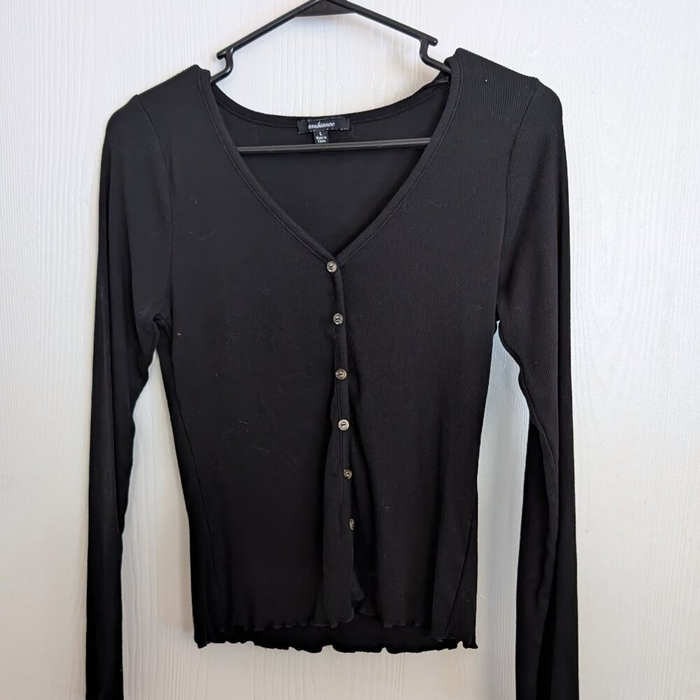 Black cardigan